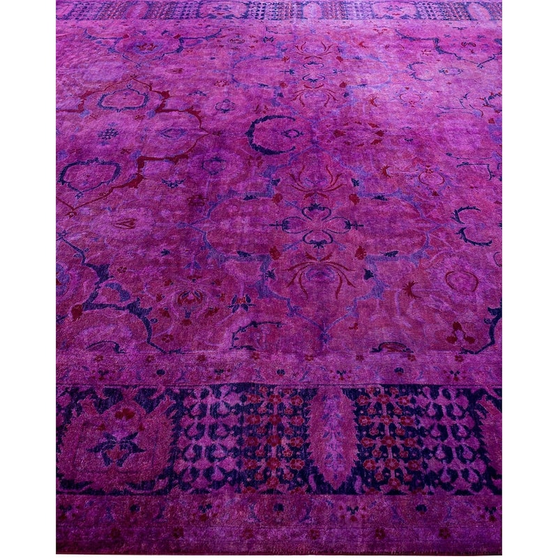 Fine Vibrance One-of-a-Kind Hand-Knotted Area Rug - Purple, 8' 3" x 10' 5" - 8' 3" x 10' 5"