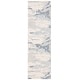 preview thumbnail 27 of 38, SAFAVIEH Handmade Abstract Mahmooda Contemporary Wool Rug 2'3" x 10' Runner - Ivory/Blue - Runner