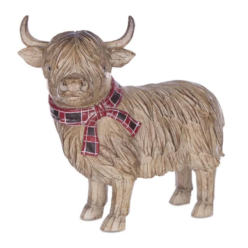 Highland Cow Winter Figurine (Set of 2)