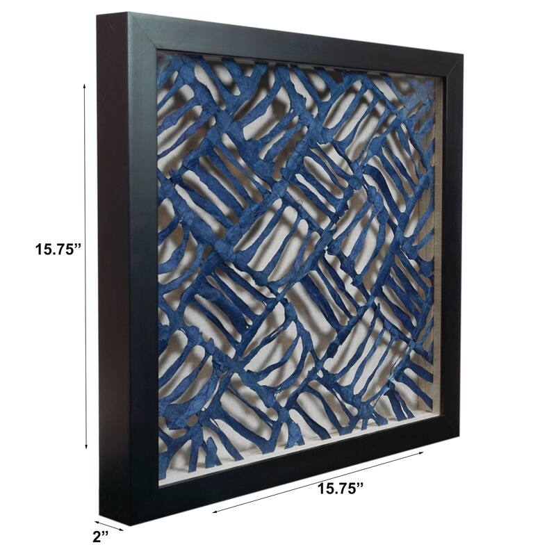 HUJI Abstract Handmade Paper Art Shadow Box Wall Decor