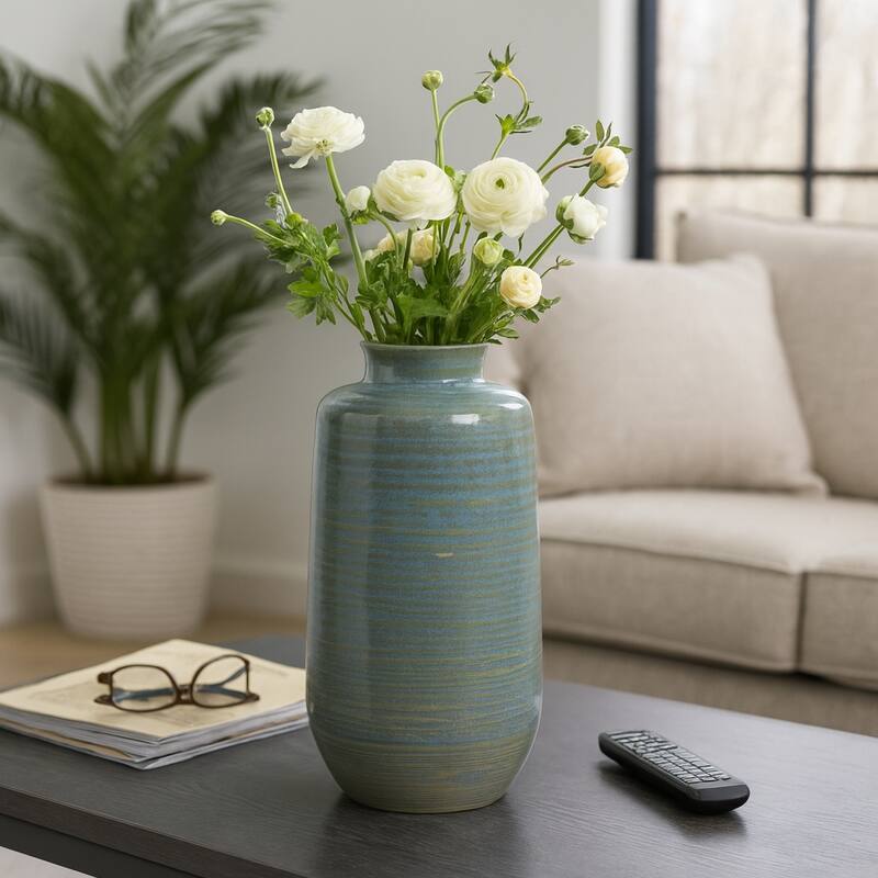 Decorative Vase - Green Ceramic Minimalist