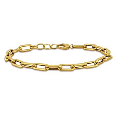 Miadora 5.8mm Oval Link Bracelet 14K Yellow Gold-7.5+1 ext