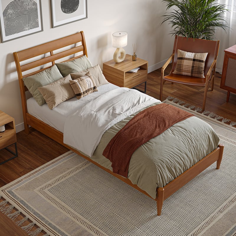 Savannah Solid Wood Low Profile Platform Bed