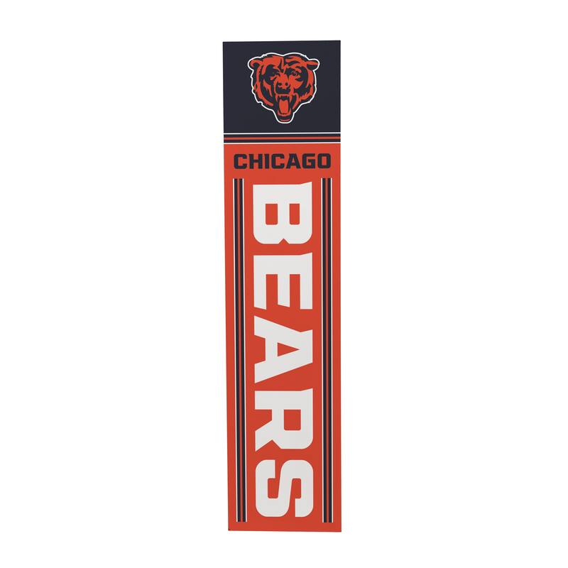 47" Double Sided Seasonal Porch Leaner, Chicago Bears - 47" x 11.25"