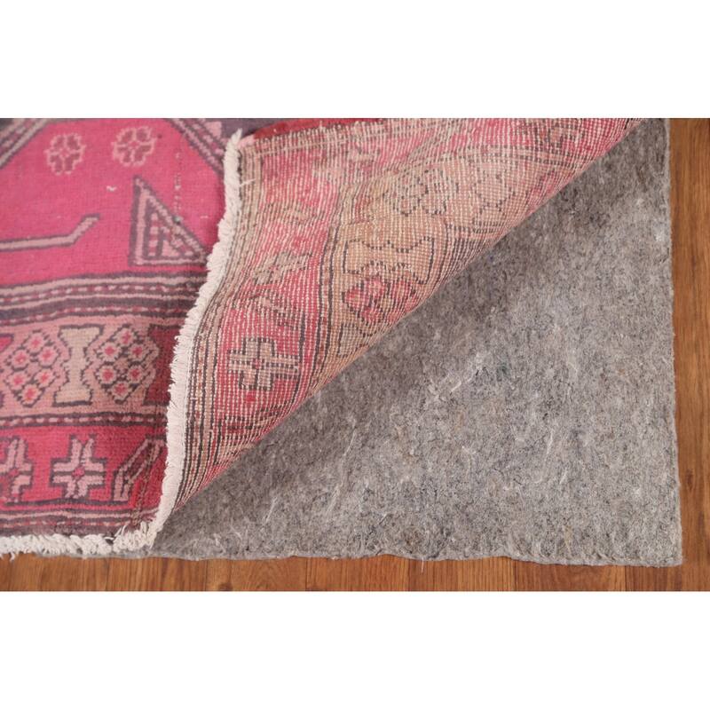 Over-Dyed Meshkin Persian Vintage Area Rug Handmade Wool Carpet - 5'2"x 9'4"