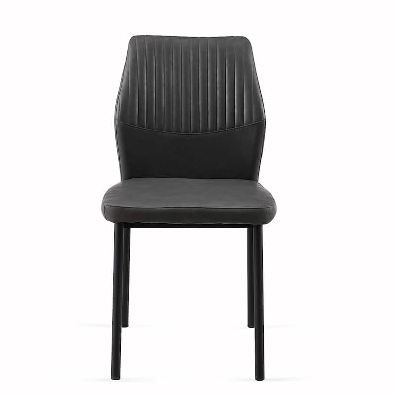 4PCS PU Metal Armless Dining Chair