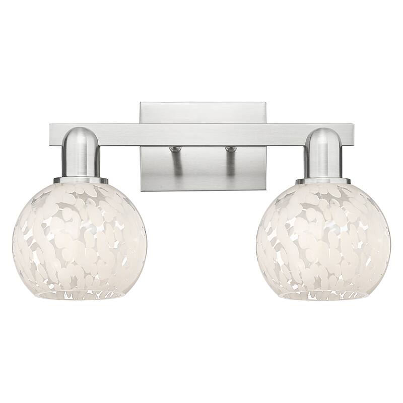 Innovations Lighting Endless Possibilities Arcadia - White Mouchette - 2 Light 17" Bath Vanity Light
