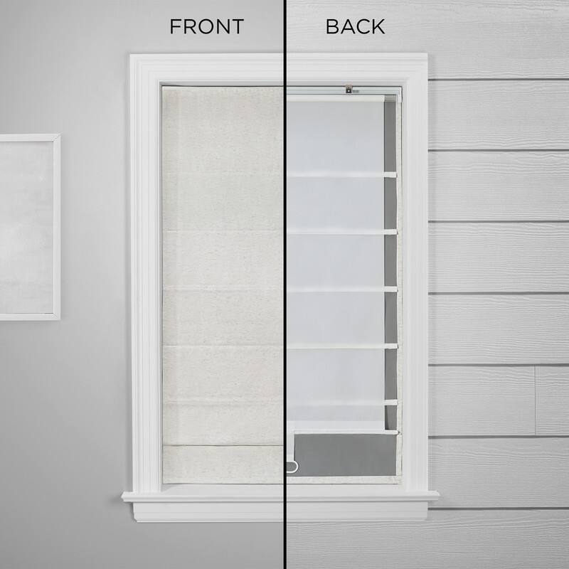 Eclipse Dillan Linen-Like Textured Solid 100% Total Blackout Cordless Roman Shade