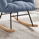 preview thumbnail 29 of 51, Teddy Fabric Tufted Glider Rocking Chair with Metal Frame