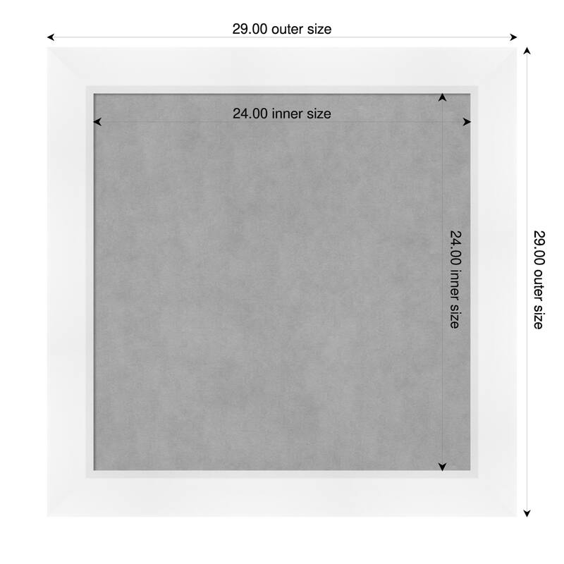 Amanti Art Sloped Black Framed - 29 x 29 in - Sloped White