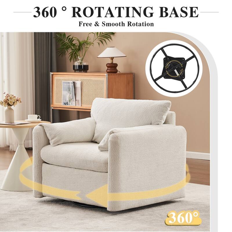 Versatile Rotating Single Seater Chair with Premium Materials for Various Rooms