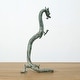 preview thumbnail 2 of 5, Approx. 16 Inches Bronze Standing Dragon Weathered Green