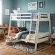 preview thumbnail 19 of 24, Furniture of America Elbrook Modern Solid Wood Twin over Full Bunk Bed White