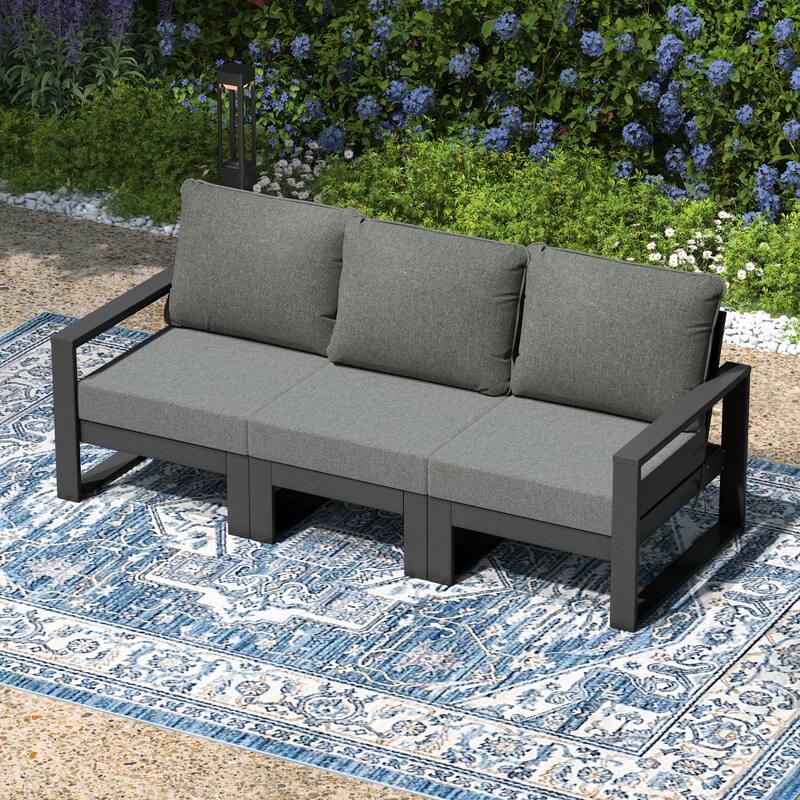 Endless Outdoor Patio Sofa with Gray Frame
