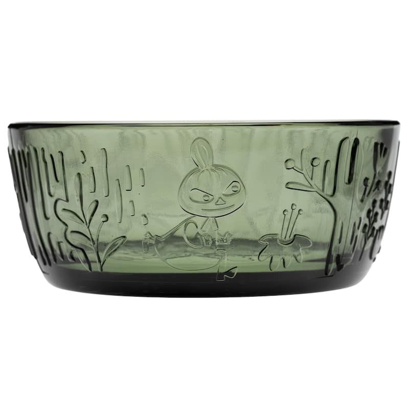 Moomin Glass Bowl 11.8oz - Green