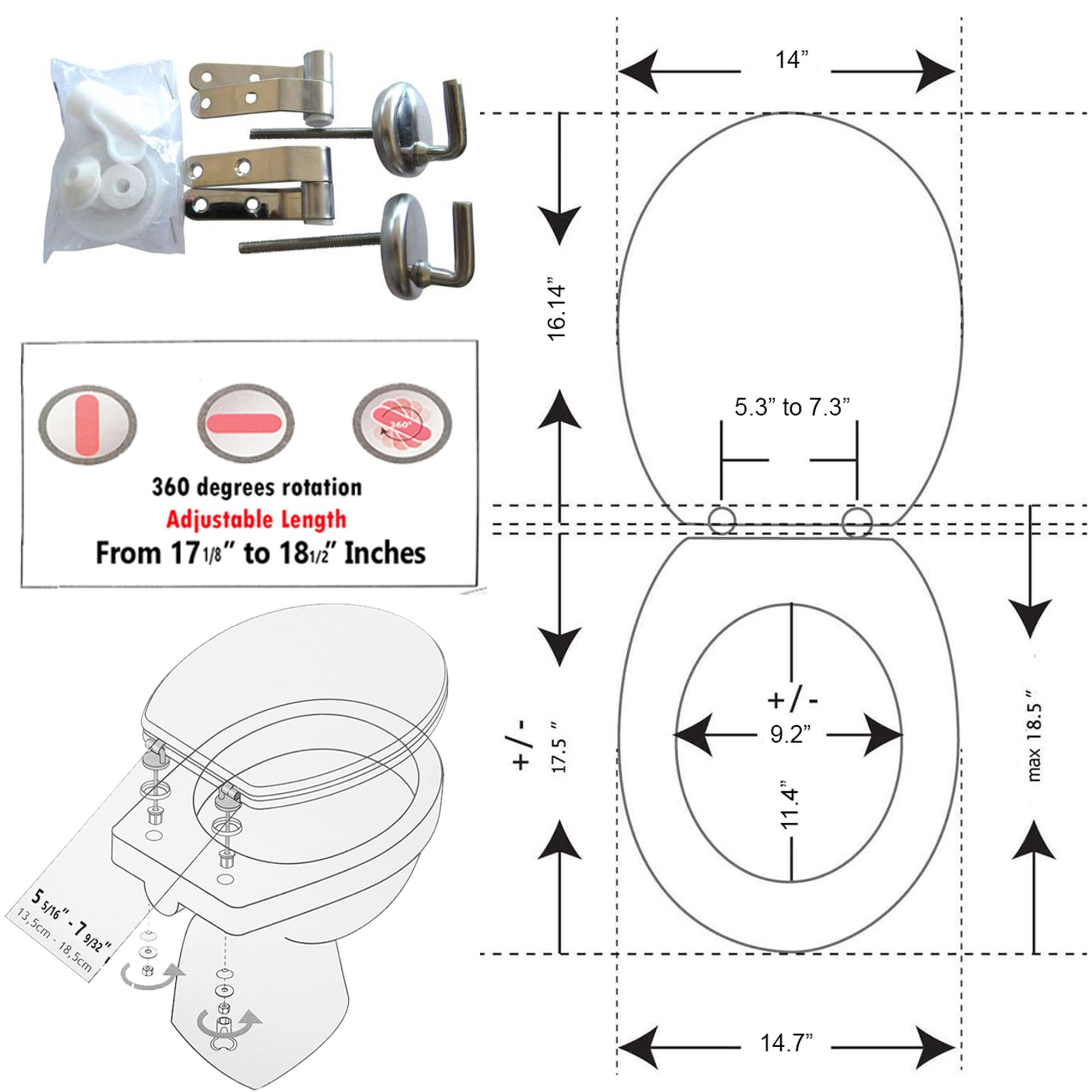 Elongated toilet seat replacement cheap