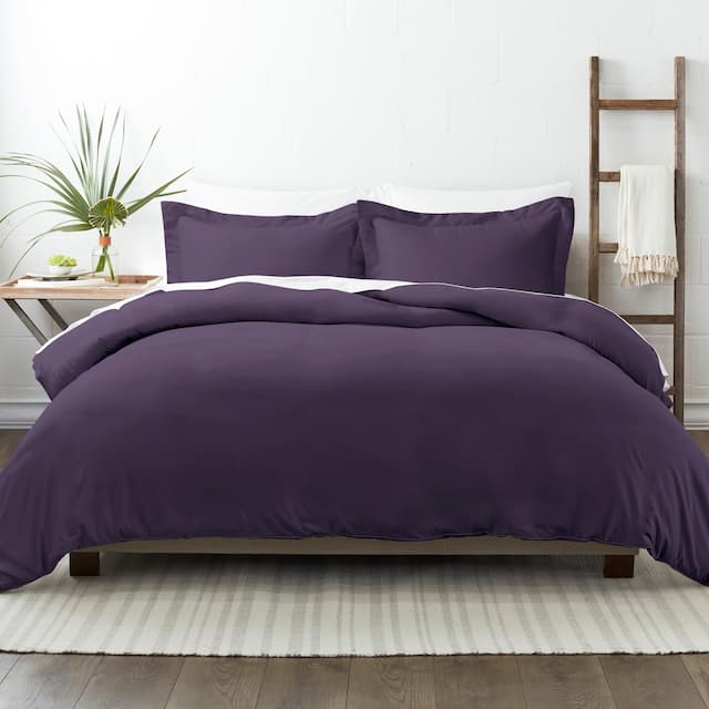 Soft Essentials Ultra Soft 3-piece Duvet Cover Set - Purple - Queen
