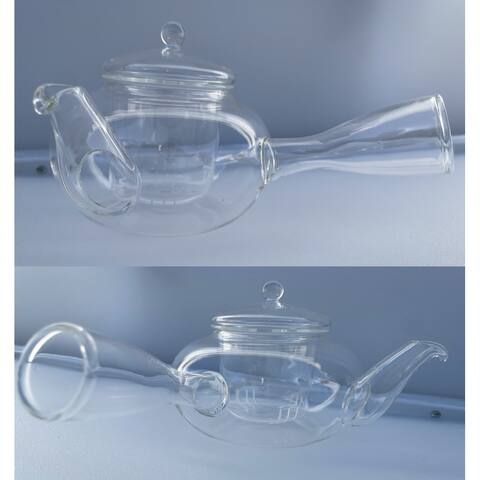 Pair of Round Shaped Glass Teapot-275ml Teapot-Infuser