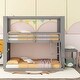preview thumbnail 19 of 20, Solid Wood Twin Over Full Bunk Bed with Desk&Shelves,Green