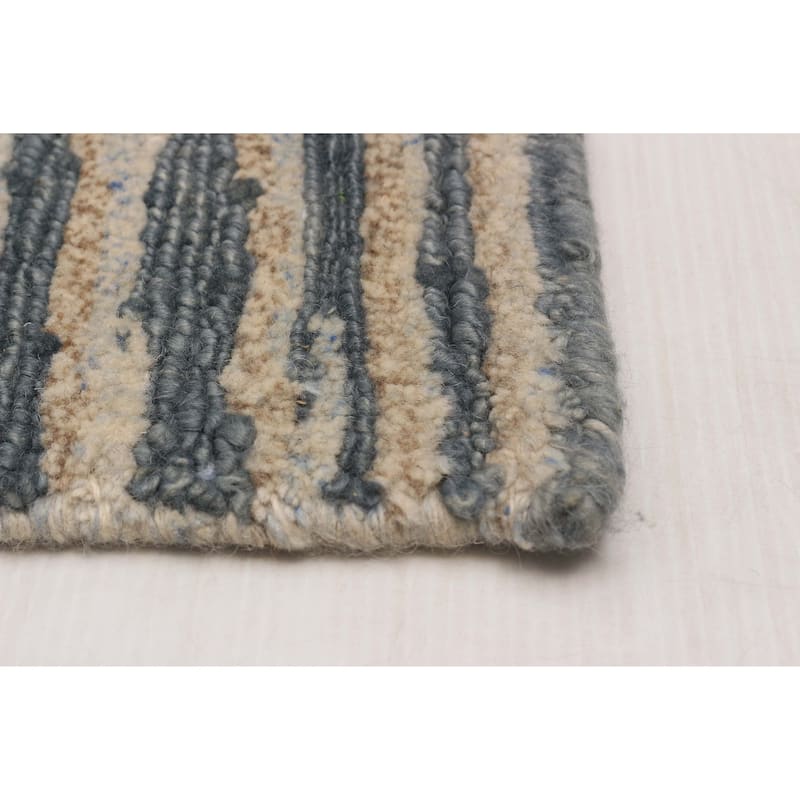 ECARPETGALLERY Hand-knotted Tangier Grey Wool Rug - 9'10 x 13'9