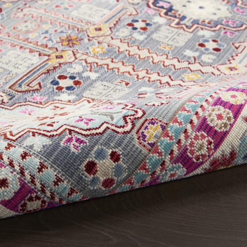 HomeRootsFloral Bohemian Rectangle Area Rug - 118' X '94' X '0.5