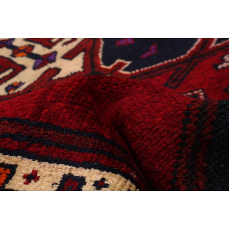 ECARPETGALLERY Hand-knotted Melis Vintage Red Wool Rug - 4'2 x 14'6