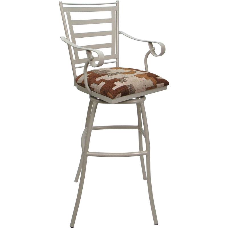 Set of 3 Outdoor Indoor Bar Stool Counter Extra Tall - Jenna with Arms