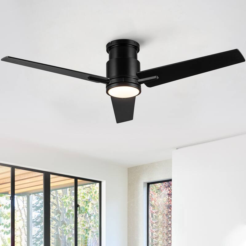 52" Lowe Profile Ceiling Fan with Light and Plywood Blades
