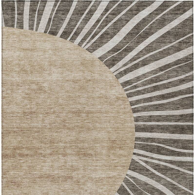HomeRoots Abstract Transitional Rectangle Outdoor Rug