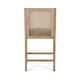 preview thumbnail 8 of 18, Christopher Knight Home Cataldo Fabric Upholstered Wood and Cane 25.5-Inch Counter Stools (Set of 2)