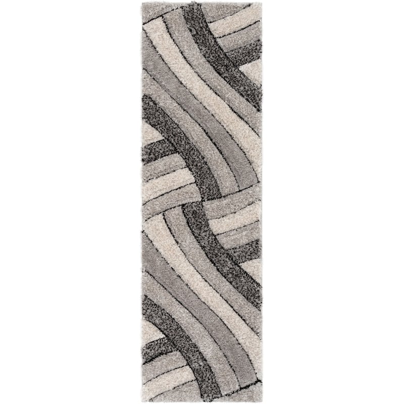 Well Woven San Francisco Ucci Geometric Shag Area Rug