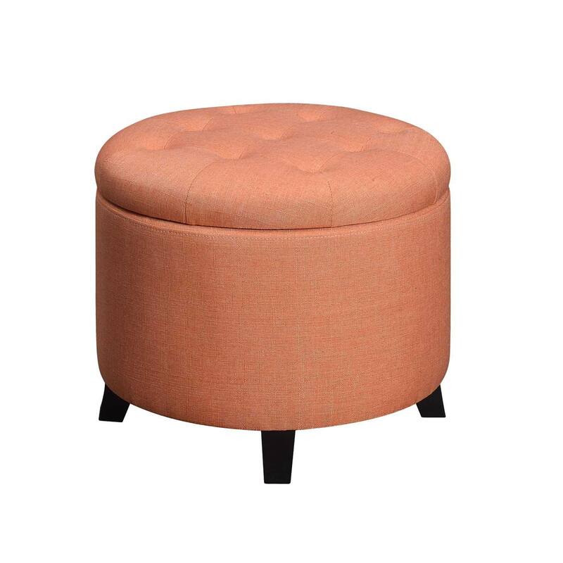 Convenience Concepts Designs4Comfort Round Storage Ottoman