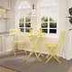 preview thumbnail 6 of 7, 3-Piece Folding Bistro Set, Foldable Patio Furniture Set with Premium Frame, Outdoor Bistro Table and Chairs Set of 2