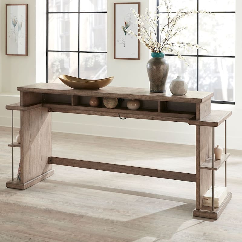 City Scape Burnished Beige 4 Piece Console Table Set