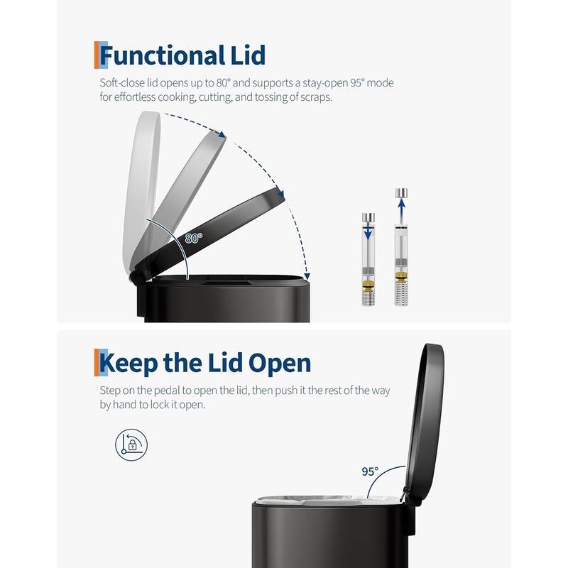 13 Gal / 50 L Step-On Garbage Bin