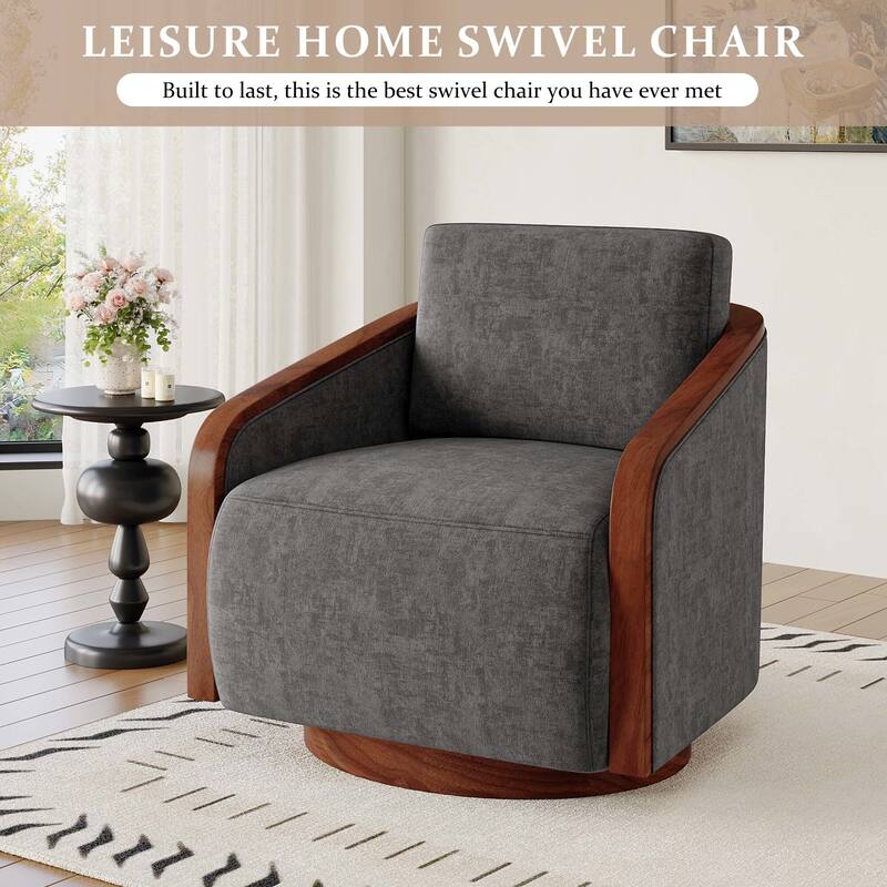 Modern Upholstered Swivel Accent Chair