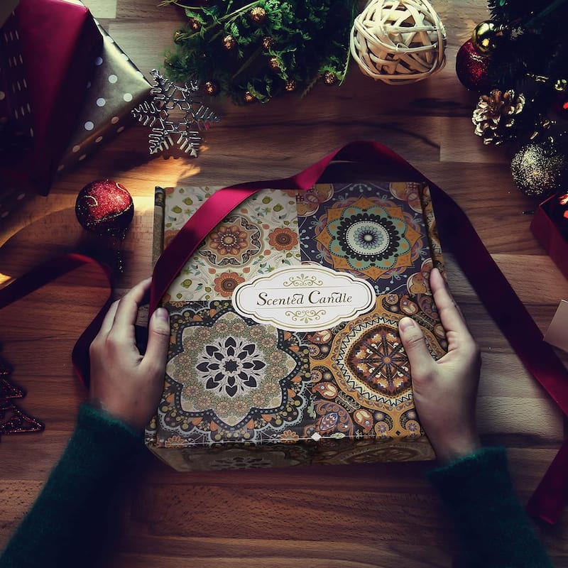 4-Piece Scented 4 oz Tin Candle Gift Set with Soy Wax (120H Burn Time)