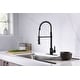 preview thumbnail 25 of 29, UltraFaucets Euro Collection Spring Spout Kitchen Faucet With Pull-Down Spray
