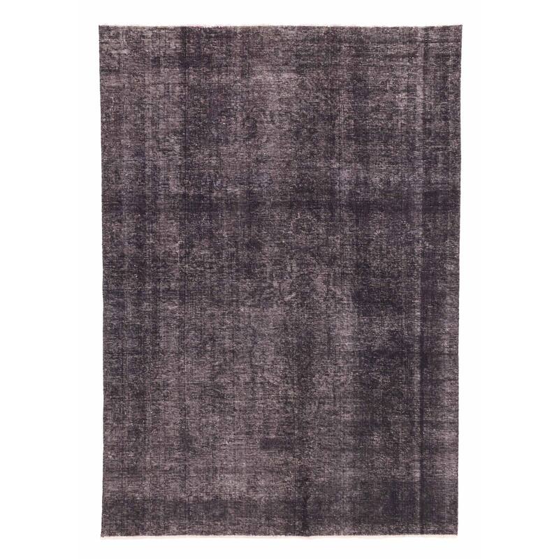 ECARPETGALLERY Hand-knotted Color Transition Black Wool Rug - 5'0 x 7'1