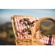 preview thumbnail 8 of 13, Picnic Time Piccadilly Picnic Basket, (Red & White Plaid Pattern)