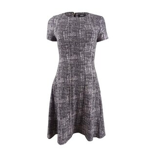 mauve fit and flare dress