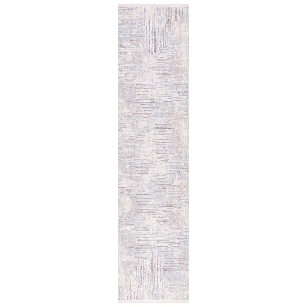 SAFAVIEH Marmara Nejka Modern Abstract Rug - Beige/Blue Rust - 2' x 8'