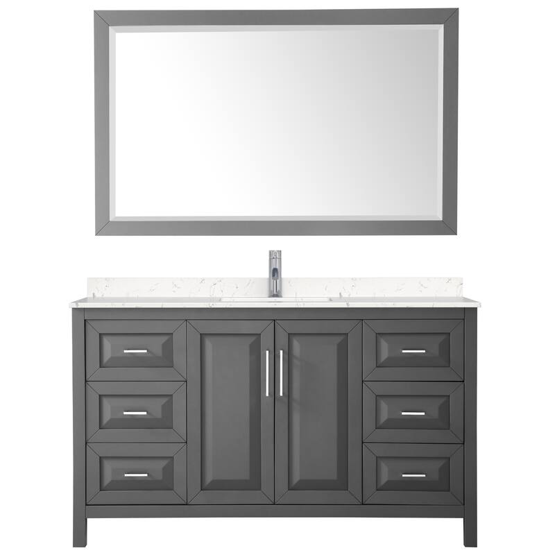 Wyndham Collection Daria 60" Free Standing Single Basin Vanity Set