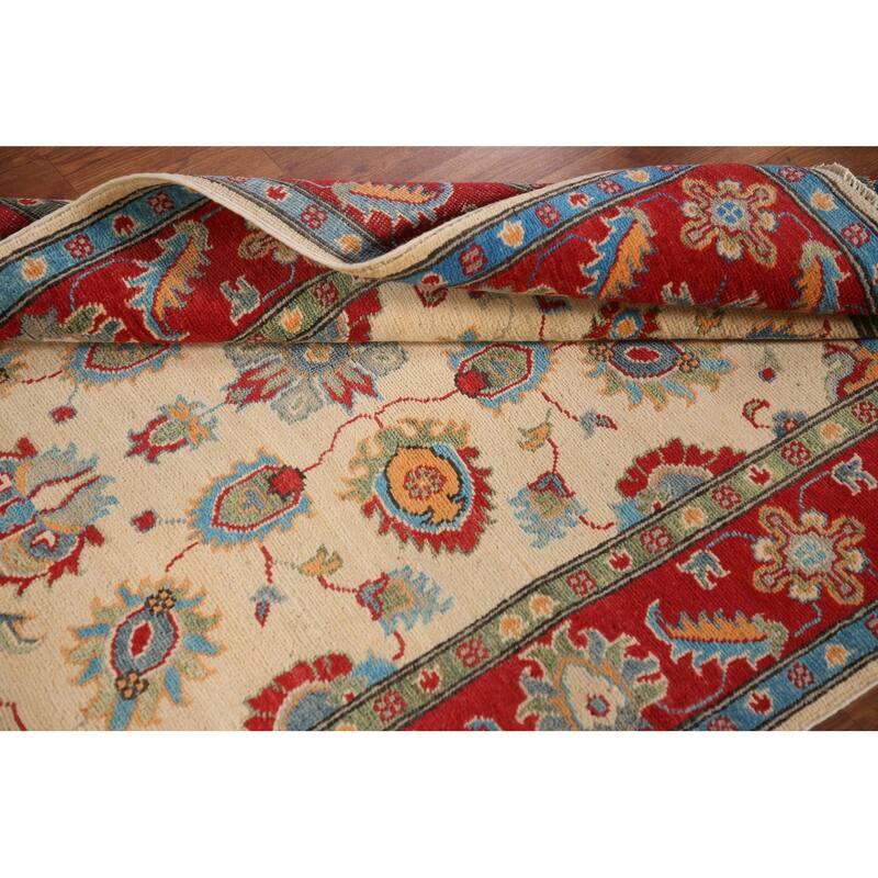 Kazak Area Rug Hand-Knotted Traditional Wool Carpet - 3'9"x 6'1"