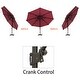preview thumbnail 35 of 35, Luxury Patio Cantilever Umbrella with Round Double Top