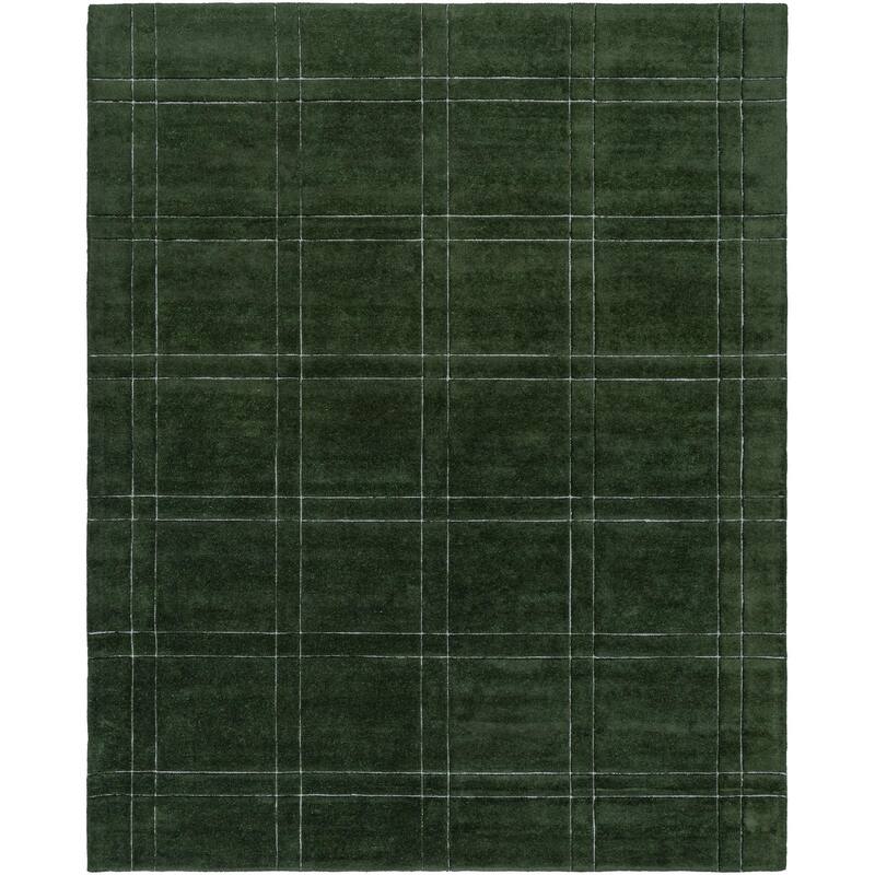 Keshaun Casual Solid Color Wool Area Rug