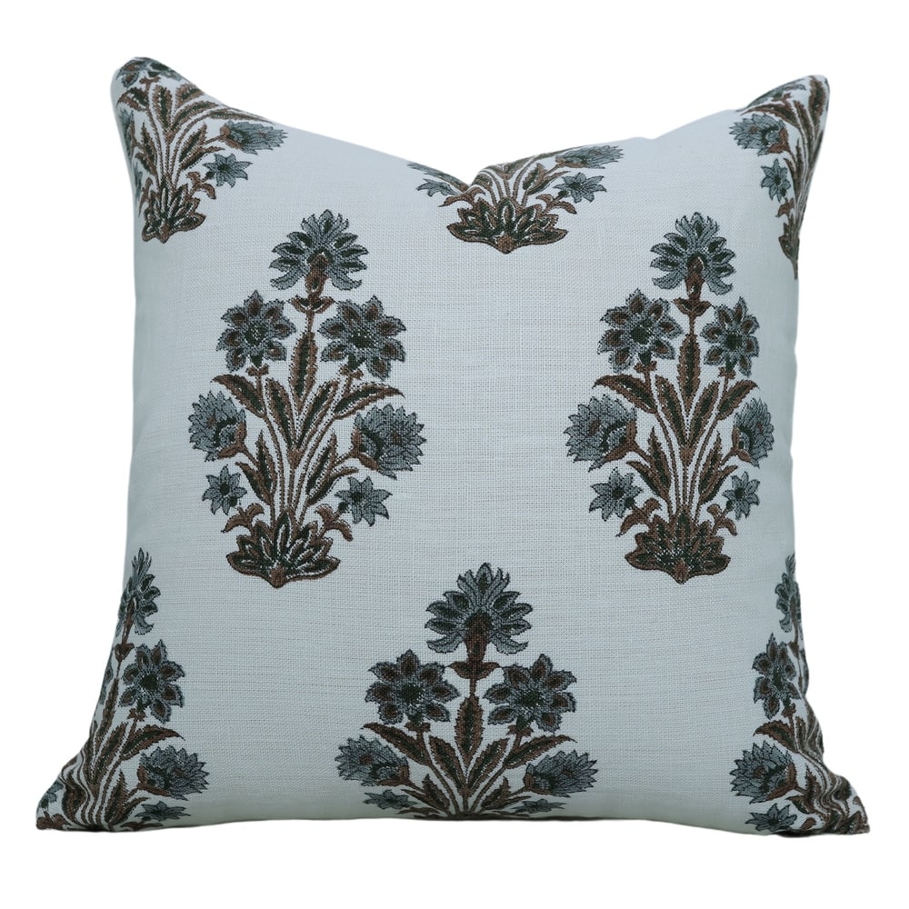 Linen Bohemian Block print pillow Cover Morpankh