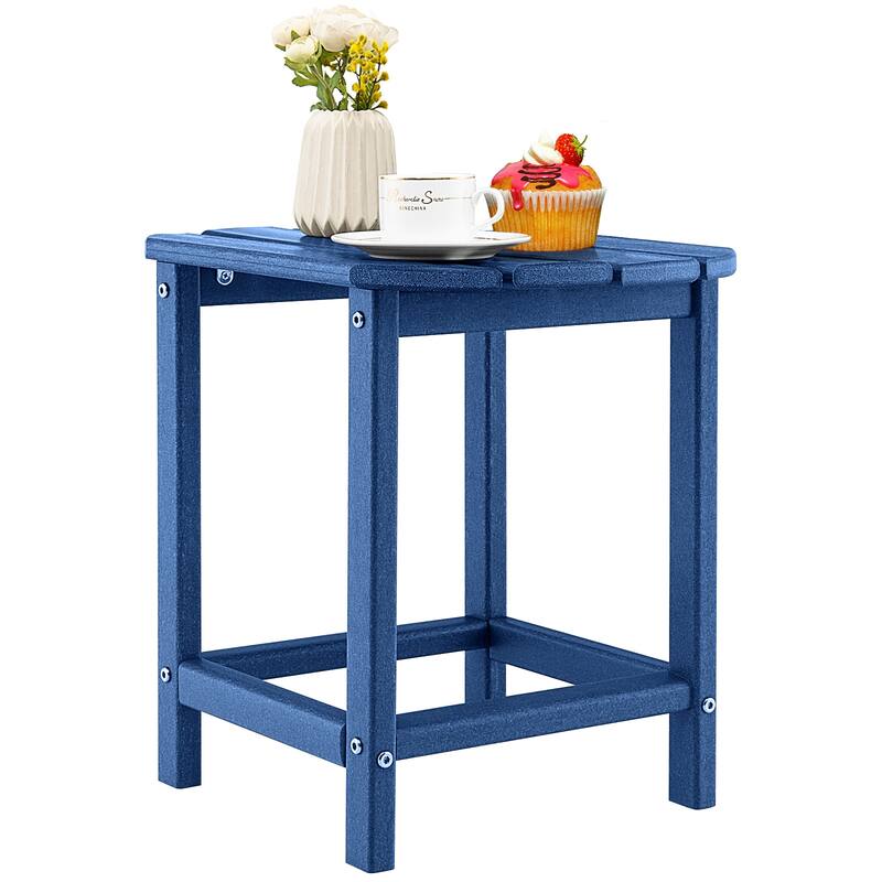 Gymax 2 PCS 18'' Patio Adirondack Side Table Weather Resistant HDPE