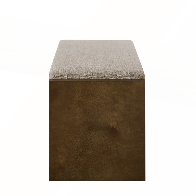 47in Accent Bench with Lower Shelf Shoe Rack