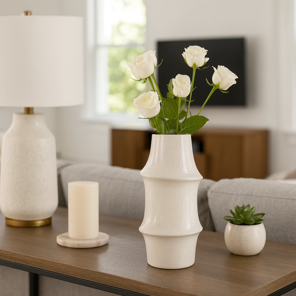 Ceramic Vase Modern Decorative Flower Sculptural for Home Decor